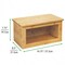 mDesign Bamboo Kitchen Countertop Bread Box, Clear Window, Lid - Natural Wood